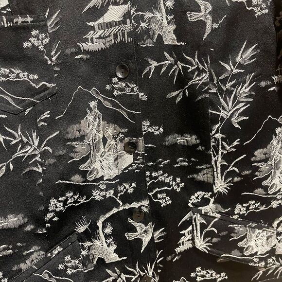 Chico’s Textured Pattern Jacket Sz 1 (8) - Picture 4 of 6